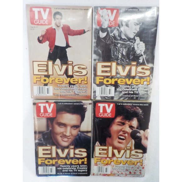 ELVIS PRESLEY Aug 16-22, 1997 TV GUIDE Collector Editions Complete Set of 4 - Picture 1 of 7